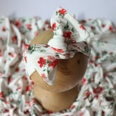 Baby Swaddle Wrap with Hairband SR080 | NB | Red Floral